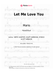 Sheet music, chords Mario - Let Me Love You