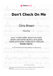 Sheet music, chords Chris Brown, Justin Bieber, Ink - Don't Check On Me