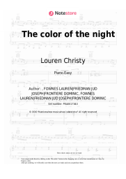 Sheet music, chords Louren Christy - The color of the night