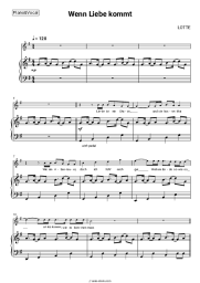 Sheet music, chords LOTTE - Wenn Liebe kommt
