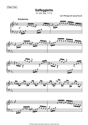 Sheet music, chords Carl Philipp Emanuel Bach - Solfeggio In C Minor, H.220