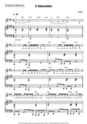 Sheet music, chords Céline, Paula Hartmann - 3 Sekunden