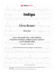 Sheet music, chords Chris Brown - Indigo