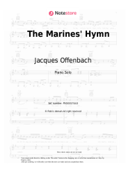 Sheet music, chords Jacques Offenbach - The Marines' Hymn
