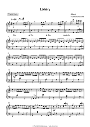 Sheet music, chords Akon - Lonely