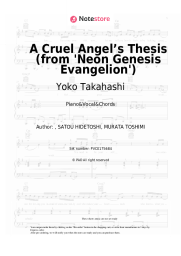 Sheet music, chords Yoko Takahashi - A Cruel Angel’s Thesis (from 'Neon Genesis Evangelion')