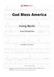 Sheet music, chords Irving Berlin - God Bless America