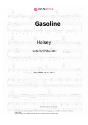 Sheet music, chords Halsey - Gasoline