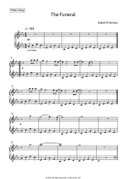 Sheet music, chords Band of Horses - The Funeral