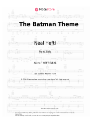Sheet music, chords Neal Hefti - The Batman Theme
