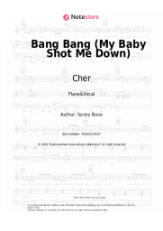 Sheet music, chords Cher - Bang Bang (My Baby Shot Me Down)
