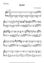 Sheet music, chords The Temptations - My Girl