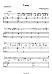 Sheet music, chords Never Shout Never - Trouble