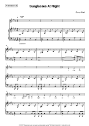 Sheet music, chords Corey Hart - Sunglasses At Night