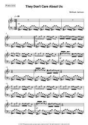 Sheet music, chords Michael Jackson - They Don't Care About Us