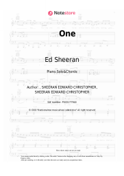 Sheet music, chords Ed Sheeran - One