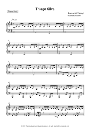 Sheet music, chords Dave, AJ Tracey - Thiago Silva