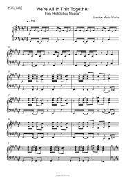 Sheet music, chords London Music Works - We're All In This Together (From High School Musical)