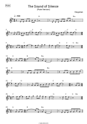 Sheet music, chords Gregorian - The Sound of Silence (Pure Version)