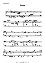 Sheet music, chords Radiohead - Creep