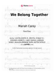 Sheet music, chords Mariah Carey - We Belong Together