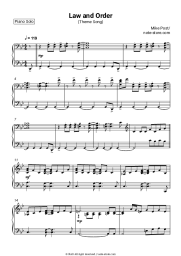 Sheet music, chords Mike Post - Law and Order Theme Songs