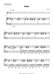 Sheet music, chords Lime - Guilty