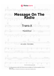 Sheet music, chords Trans-X - Message On The Radio