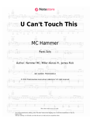 Sheet music, chords MC Hammer - U Can't Touch This