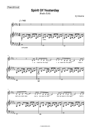 Sheet music, chords Dj Volume - Spirit Of Yesterday (Radio Edit)