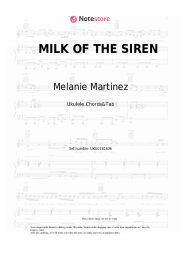 Sheet music, chords Melanie Martinez - MILK OF THE SIREN