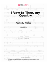 Sheet music, chords Gustav Holst - I Vow to Thee, my Country