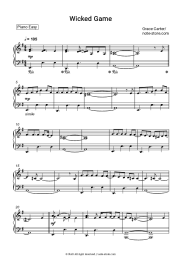 Sheet music, chords Grace Carter - Wicked Game