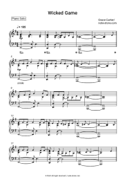 Sheet music, chords Grace Carter - Wicked Game