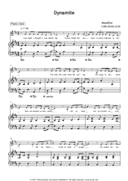 Sheet music, chords Westlife - Dynamite