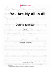Sheet music, chords Dennis Jernigan - You Are My All In All