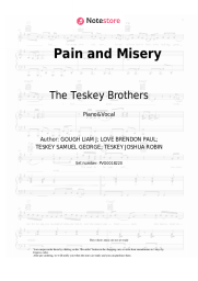 Sheet music, chords The Teskey Brothers - Pain and Misery