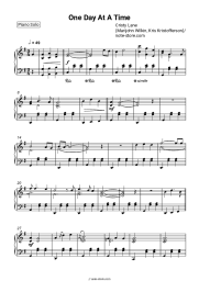 Sheet music, chords Cristy Lane - One Day at a Time