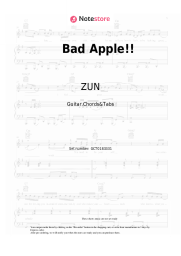 Sheet music, chords ZUN - Bad Apple!! (Lotus Land Story OST)