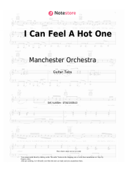 Sheet music, chords Manchester Orchestra - I Can Feel A Hot One