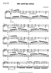 Sheet music, chords Lindemann - Wer weiß das schon