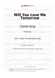 Sheet music, chords Carole King - Will You Love Me Tomorrow