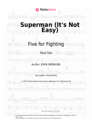 Sheet music, chords Five for Fighting - Superman (It's Not Easy)
