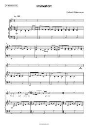 Sheet music, chords Herbert Grönemeyer - Immerfort