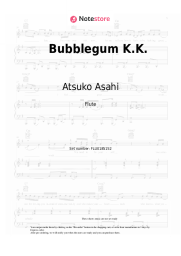 Sheet music, chords Atsuko Asahi - Bubblegum K.K.