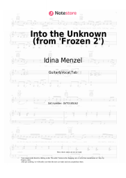 Sheet music, chords Idina Menzel, AURORA -  Into the Unknown (from 'Frozen 2')