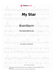 Sheet music, chords BrainStorm - My Star