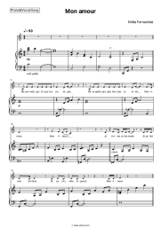 Sheet music, chords Nilda Fernandez - Mon amour