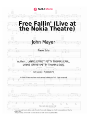 Sheet music, chords John Mayer - Free Fallin' (Live at the Nokia Theatre)