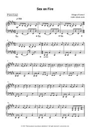 Sheet music, chords Kings of Leon - Sex on Fire